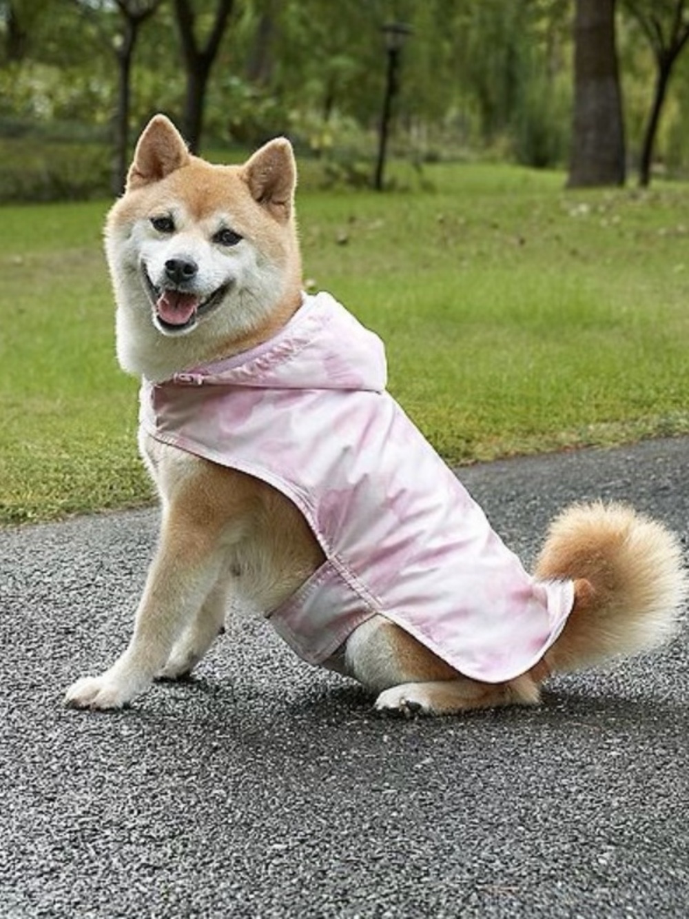Pink York Pet Hooded Raincoat